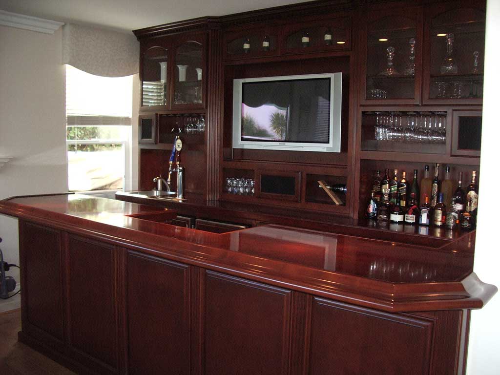 Built in home bar cabinets in Southern California- Woodwork Creations