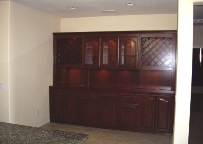 Built in home bar cabinets in Southern California 