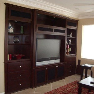 Custom built in wall unit cabinets