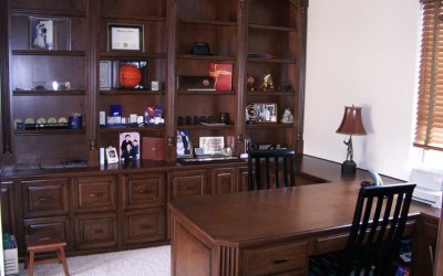 Built in desk and home office