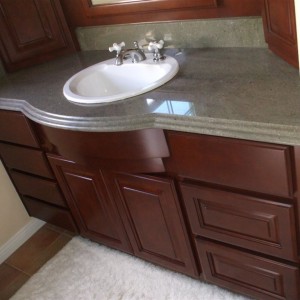 Built in bathroom vanity cabinets in Irvine