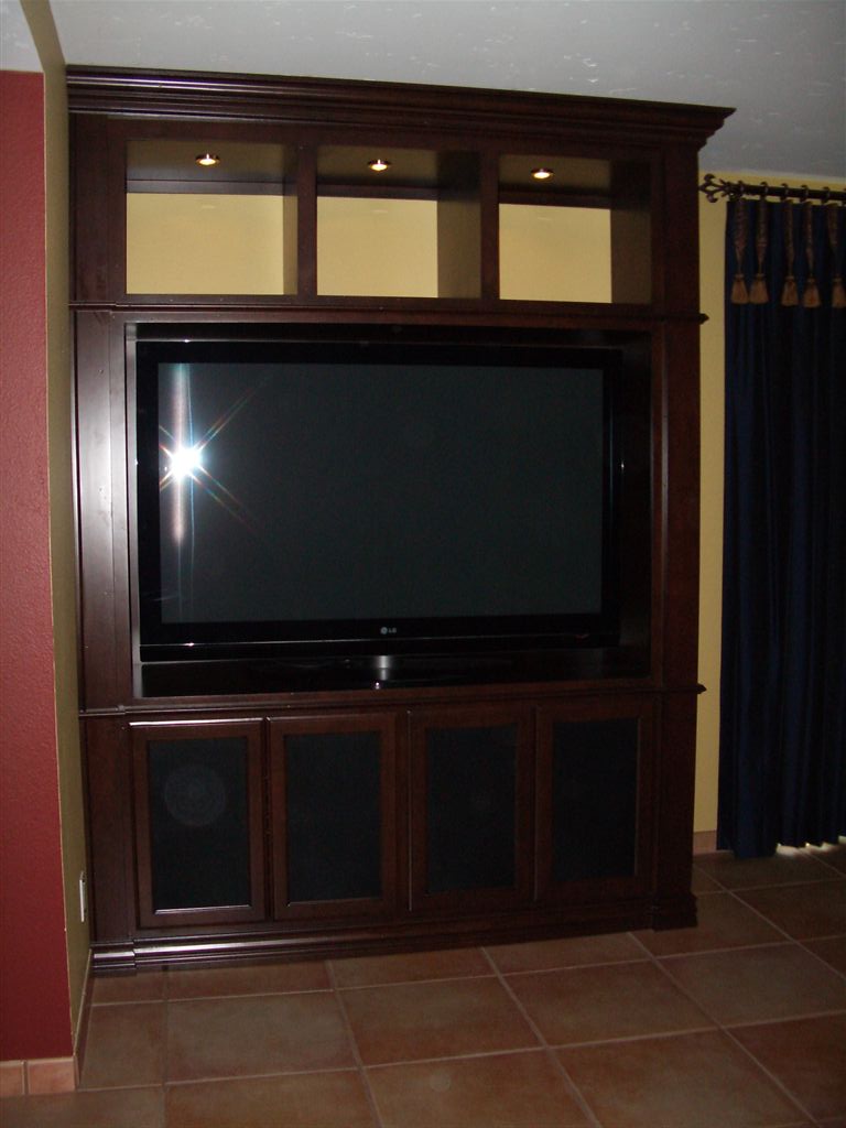 custom built in entertainment center (363) - Woodwork Creations